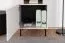 Vitrine Petkula 02, Farbe: Beige hell - Abmessungen: 190 x 55 x 40 cm (H x B x T), mit 2 Türen und 5 Fächern