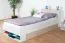 Kinderbett / Jugendbett Aalst 28, Farbe: Eiche / Weiß / Blau - Liegefläche: 90 x 200 cm