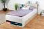 Kinderbett / Jugendbett Aalst 28, Farbe: Eiche / Weiß / Blau - Liegefläche: 90 x 200 cm