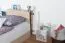 Kinderbett / Jugendbett Aalst 28, Farbe: Eiche / Weiß / Blau - Liegefläche: 90 x 200 cm