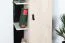 Jugendzimmer - Schrank Aalst 07, Farbe: Eiche / Creme / Schwarz - Abmessungen: 160 x 45 x 40 cm (H x B x T)