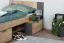 Kinderbett / Jugendbett Sprimont 13, Farbe: Grau / Eiche - 90 x 200 cm (B x L)