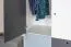Jugendzimmer - Drehtürenschrank / Kleiderschrank Syrina 04, Farbe: Weiß / Grau / Blau - Abmessungen: 202 x 104 x 55 cm (H x B x T)