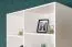 Jugendzimmer - Regal Syrina 15, Farbe: Weiß / Grau / Eiche - Abmessungen: 202 x 105 x 45 cm (H x B x T)