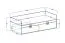 Kinderbett / Jugendbett Fabian 14 inkl. Bodenplatte, Farbe: Eiche Hellbraun / Weiß / Grau - 90 x 200 cm (L x B)