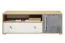 Jugendzimmer - TV-Unterschrank Modave 08, Farbe: Eiche / Weiß / Grau - Abmessungen: 42 x 120 x 50 cm (H x B x T)