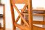 Stuhl Kiefer massiv Vollholz Eichefarben Junco 246 - Abmessungen: 95 x 44 x 49 cm (H x B x T)