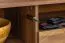 TV-Unterschrank Manase 06, Farbe: Eiche Braun / Weiß Hochglanz - 49 x 180 x 47 cm (H x B x T)
