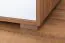 TV-Unterschrank Manase 06, Farbe: Eiche Braun / Weiß Hochglanz - 49 x 180 x 47 cm (H x B x T)