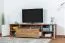 TV-Unterschrank Manase 06, Farbe: Eiche Braun / Weiß Hochglanz - 49 x 180 x 47 cm (H x B x T)