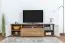 TV-Unterschrank Manase 06, Farbe: Eiche Braun / Weiß Hochglanz - 49 x 180 x 47 cm (H x B x T)