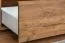 TV-Unterschrank Manase 06, Farbe: Eiche Braun / Weiß Hochglanz - 49 x 180 x 47 cm (H x B x T)