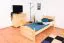 Kinderbett / Jugendbett Kiefer massiv Vollholz natur 82, inkl. Lattenrost - 80 x 200 cm (B x L)