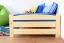 Kinderbett / Jugendbett Kiefer massiv Vollholz natur 84, inkl. Lattenrost - 100 x 200 cm (B x L)