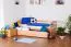 Bettrahmen für Kinder / Kinderbett 90 x 200 cm | Massivholz: Buche | Natur Lackiert | inkl. 2. Liegeplatz 90 x 190 cm ausziehbar und 2 Rollrost | besonders hohe Qualität Abbildung