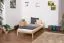 Kinderbett 90 x 200 cm | Massivholz: Kiefer | Natur Lackiert | inkl. Rollrost Abbildung