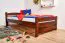 Bettrahmen für Kinder / Kinderbett 100 x 200 cm | Massivholz: Kiefer | Nuss Lackiert Abbildung