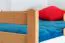 Jugendhochbett 120 x 200 cm | Massivholz: Buche | Natur Lackiert | umbaubar in Einzelbett | Premium-Qualität | inkl. Rollrost Abbildung