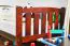 Bettrahmen für Kinder / Kinderbett 90 x 160 cm | Massivholz: Kiefer | Nuss Lackiert Abbildung