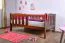 Bettrahmen für Kinder / Kinderbett 90 x 160 cm | Massivholz: Kiefer | Nuss Lackiert Abbildung