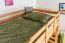 Jugendhochbett 120 x 190 cm | Massivholz: Buche | Natur Lackiert | umbaubar in Einzelbett | Premium-Qualität | inkl. Rollrost Abbildung