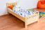 Bettrahmen für Kinder / Kinderbett 80 x 200 cm | Massivholz: Kiefer | Natur Lackiert Abbildung