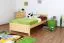 Bettrahmen für Kinder / Kinderbett 100 x 200 cm | Massivholz: Kiefer | Natur Lackiert Abbildung