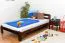 Bettrahmen für Kinder / Kinderbett 120 x 200 cm | Massivholz: Kiefer | Nuss Lackiert | inkl. Rollrost Abbildung