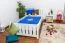 Bettrahmen für Kinder / Kinderbett 100 x 200 cm | Massivholz: Kiefer | Weiß Lackiert Abbildung