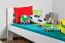 Bettrahmen für Kinder / Kinderbett 80 x 200 cm | Massivholz: Kiefer | Weiß Lackiert Abbildung