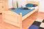 Bettrahmen für Kinder / Kinderbett 80 x 200 cm | Massivholz: Kiefer | Natur Lackiert Abbildung