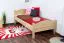 Bettrahmen für Kinder / Kinderbett 90 x 200 cm | Massivholz: Buche | Natur Lackiert Abbildung