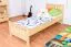 Bettrahmen für Kinder / Kinderbett 80 x 200 cm | Massivholz: Kiefer | Natur Lackiert Abbildung