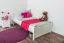 Bettrahmen für Kinder / Kinderbett 100 x 200 cm | Massivholz: Kiefer | Weiß Lackiert Abbildung