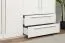 Kleiderschrank | 6 Drehtüren | 4 Schubladen | 5 Fächer | mit 3 Kleiderstangen | 277 cm breit | Farbe: Weiß Abbildung