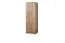 Schmaler Kleiderschrank | 2 Drehtüren | 3 Schubladen | 1 Fach | mit Kleiderstange | 75 cm breit | Farbe: Braun Abbildung
