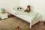 Bettrahmen für Kinder / Kinderbett 100 x 200 cm | Massivholz: Kiefer | Weiß Lackiert Abbildung