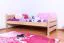 Bettrahmen für Kinder / Kinderbett 90 x 200 cm | Massivholz: Buche | Natur Lackiert Abbildung