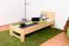 Bettrahmen für Kinder / Kinderbett 80 x 200 cm | Massivholz: Buche | Natur Lackiert Abbildung