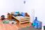 Bettrahmen für Kinder / Kinderbett 90 x 200 cm | Massivholz: Buche | Natur Lackiert Abbildung