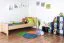 Bettrahmen für Kinder / Kinderbett 80 x 200 cm | Massivholz: Buche | Natur Lackiert Abbildung