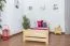 Bettrahmen für Kinder / Kinderbett 90 x 200 cm | Massivholz: Kiefer | Natur Lackiert Abbildung