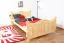 Kinderbett 140 x 200 cm | Massivholz: Kiefer | Natur Lackiert Abbildung
