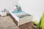 Bettrahmen für Kinder / Kinderbett 100 x 200 cm | Massivholz: Kiefer | Weiß Lackiert Abbildung