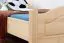 Bettrahmen für Kinder / Kinderbett 80 x 200 cm | Massivholz: Buche | Natur Lackiert Abbildung