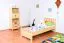 Bettrahmen für Kinder / Kinderbett 80 x 200 cm | Massivholz: Kiefer | Natur Lackiert Abbildung
