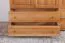 Kleiderschrank | 3 Drehtüren | 4 Schubladen | 4 Fächer | mit Kleiderstange | 154 cm breit | Massivholz | Farbe: Erle Abbildung