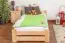 Kinderbett 90 x 200 cm | Massivholz: Kiefer | Natur Lackiert | inkl. Rollrost Abbildung