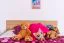 Bettrahmen für Kinder / Kinderbett 140 x 200 cm | Massivholz: Buche | Natur Lackiert Abbildung