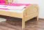 Bettrahmen für Kinder / Kinderbett 90 x 200 cm | Massivholz: Kiefer | Natur Lackiert Abbildung